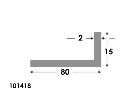 Hoekprofiel 80x15x2.0 brute