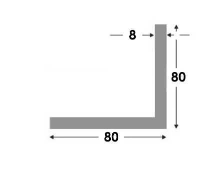 Hoekprofiel 80x80x8.0 brute