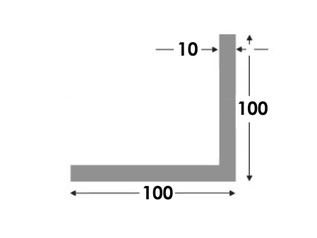 Hoekprofiel 100x100x10.0 brute