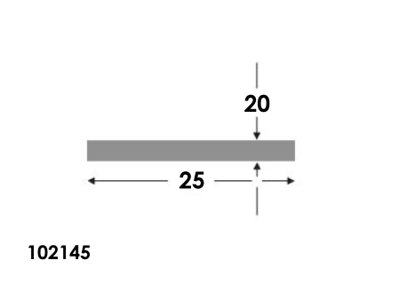 Platstaf 25x20.0 brute