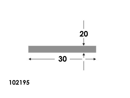 Platstaf 30x20.0 brute