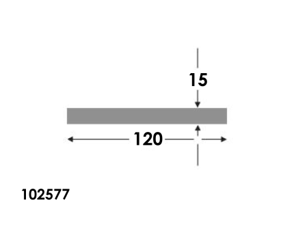 Platstaf 120x15.0 brute