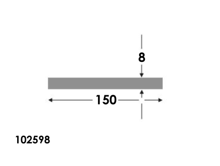 Platstaf 150x8.0 brute