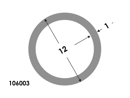 Ronde buis 12x1.0 brute¹