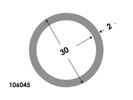 Ronde buis 30x26 brute