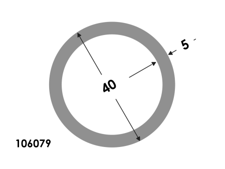 Ronde buis 40x30 brute