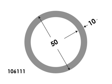 Ronde buis 50x30 brute⁴