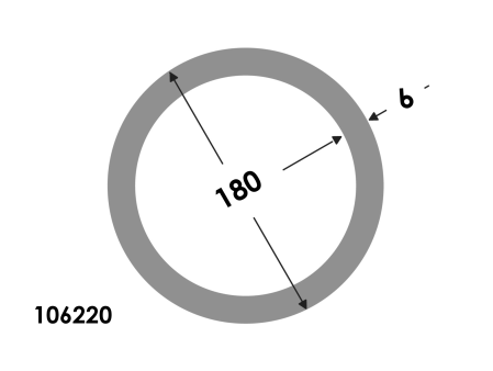 Ronde buis 180x168 brute