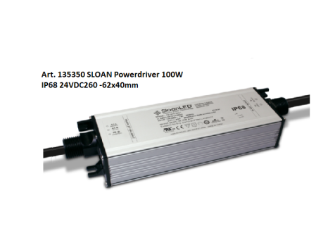 SLOAN Powerdriver 100W IP68 24VDC260 -62x40mm (geblok)